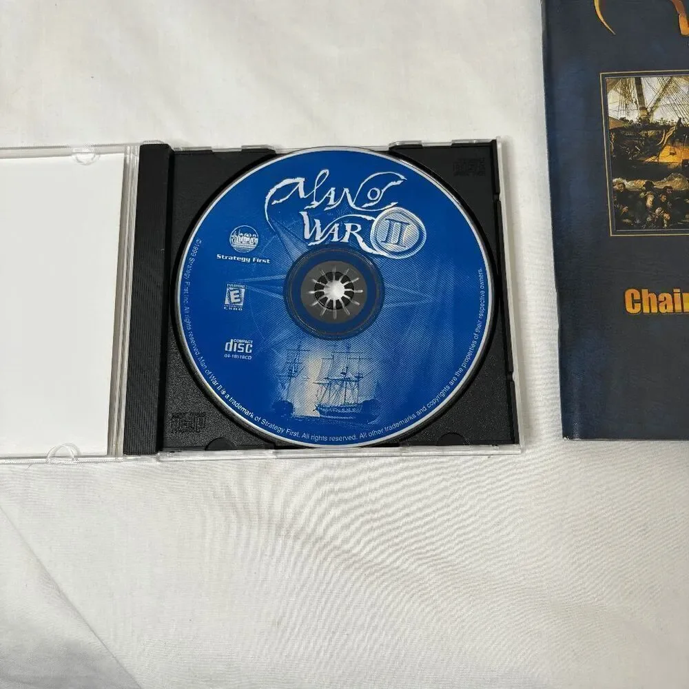 Rare MAN OF WAR II 2 CHAINS OF COMMAND Naval Combat Sim PC Big Box‎